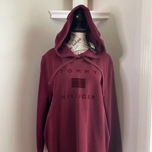 XXL Burgundy Tommy Hilfiger Hoodie